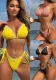 Women Contrast Color Bow Lace Lace Sexy Backless Two Pieces Swimsuit