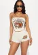 Women Print Top and Shorts Two-Piece Set