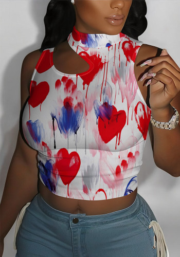 Women Top Casual Sexy Printed T-shirt