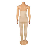 Women Mesh See-Through Sexy Suspender Jumpsuit