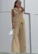 Women Casual Vest and Trousers Two-piece Set