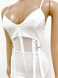 Women Mesh See-Through Sexy Suspender Jumpsuit