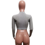 Women Ribbed Lace-Up Top