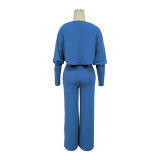 Women’s Fashion Ribbed High-Stretch Cape Top Sleeveless Jumpsuit Set