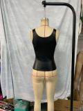 Women’s Fashion PU Leather Slim-Fit Vest