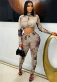 Women’s Trendy Metal Detail Slim-Fit Crop Top Pants Set