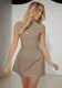 Women’s Summer Fashion Round Neck Sleeveless A-line Dress
