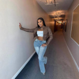Women’s Summer Casual Wear High-Waist Stretch Flared Denim Pants