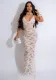 Women’s Elegant Sexy Fashion Sheer Lace Strap Long Dress