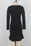 Women’s Sexy Elegant V-Neck Ruffle Mini Dress