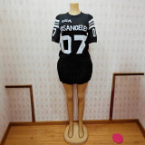 Women’s Summer Fashion Casual Short-Sleeve Knitted pleated Skirt Two-Piece Set