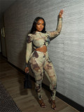 Women’s Trendy Metal Detail Slim-Fit Crop Top Pants Set
