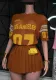 Women’s Summer Fashion Casual Short-Sleeve Knitted pleated Skirt Two-Piece Set