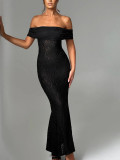 Women sexy floral lace Backless dress