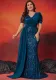 Plus Size Women Elegant Sequin Patchwork V Neck Short Sleeve Evening Dress