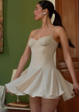 Women summer sexy French patchwork strap dress