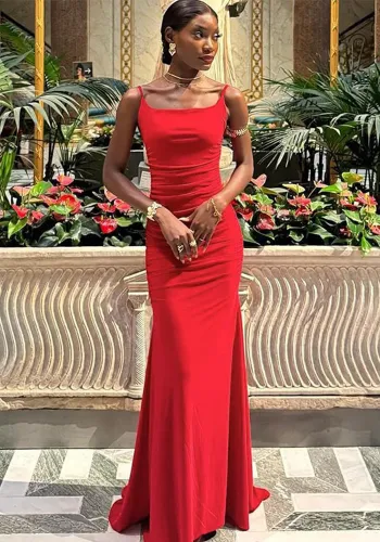 Women Suspender Off Shoulder Sexy Backless Maxi Dress