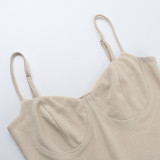 Women summer sexy French patchwork strap dress