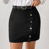 Women button skirt