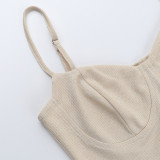 Women summer sexy French patchwork strap dress
