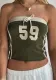 Y2K Strapless Print Trendy Vest