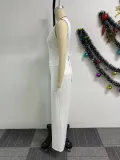 V-Neck Bow Detail Vest Trousers Two-Piece Set