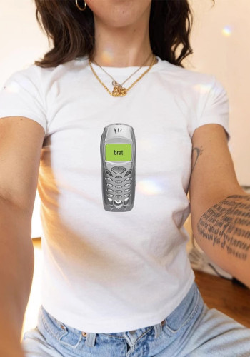 Women Solid Printed Short Sleeve Top
