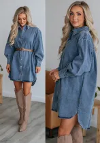 Summer Fashion Women's Slim Fit Button-Up Long-Sleeve Denim Jacket