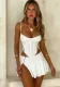 Spring Women's Sexy Lace Waist Strap Top Split Skirt Set