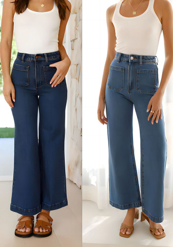 Casual Fashion Spring Women's Loose Straight Denim Pants