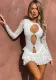 Spring Fashion Women's Slim Hollow Lace Patchwork Sexy Dress