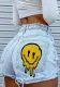 Trendy Denim Shorts Women's Print Fashion Booty Shorts