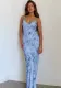 Women Spring Holidays Print Suspender Dress