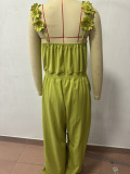 Spring Summer Style Strap Sleeveless Casual Loose Women Jumpsuit