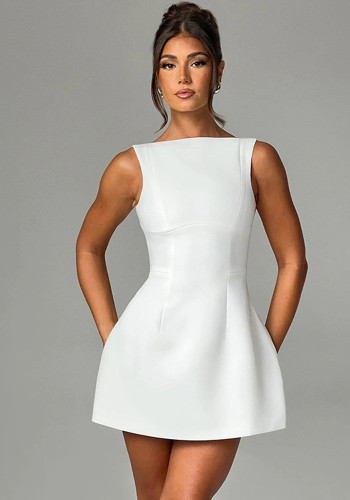 Women Summer Sexy Backless Tank Dress