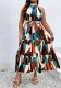 Spring Summer Plus Size Sleeveless Strap Printed Loose Casual Dress for Women