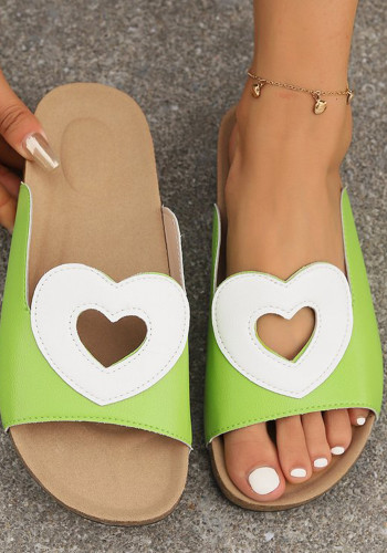 Women hollow flat slippers