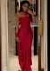 Solid color chic women's clothing low back strapless halter neck long dress formal party gown