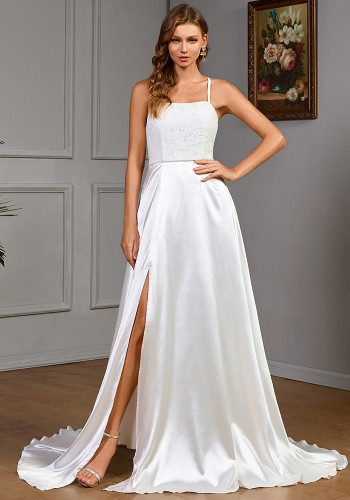 Women sleeveless suspender solid formal party evening dress