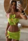 Women sexy bikini flower Swimwear  three-piece