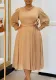 Plus Size Spring Elegant Solid Dress for Women