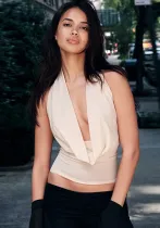 Women spring sexy hooded collar Halter Neck vest top