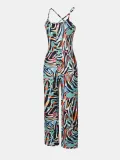 Fashion Sexy Printed Strap Casual Women's Jumpsuit