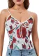 Flower Sexy Strap Floral Vest
