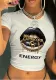 Women Street Printed Crop T-Shirt Top
