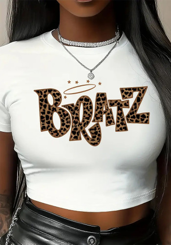 Women Street Printed Crop T-Shirt Top