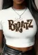 Women Street Printed Crop T-Shirt Top