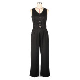 Women vest and vest two piece set