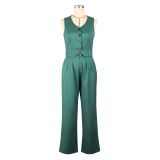 Women vest and vest two piece set