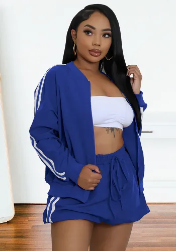 Summer Ribbon Jacket Short Skirt Solid Color two piece set